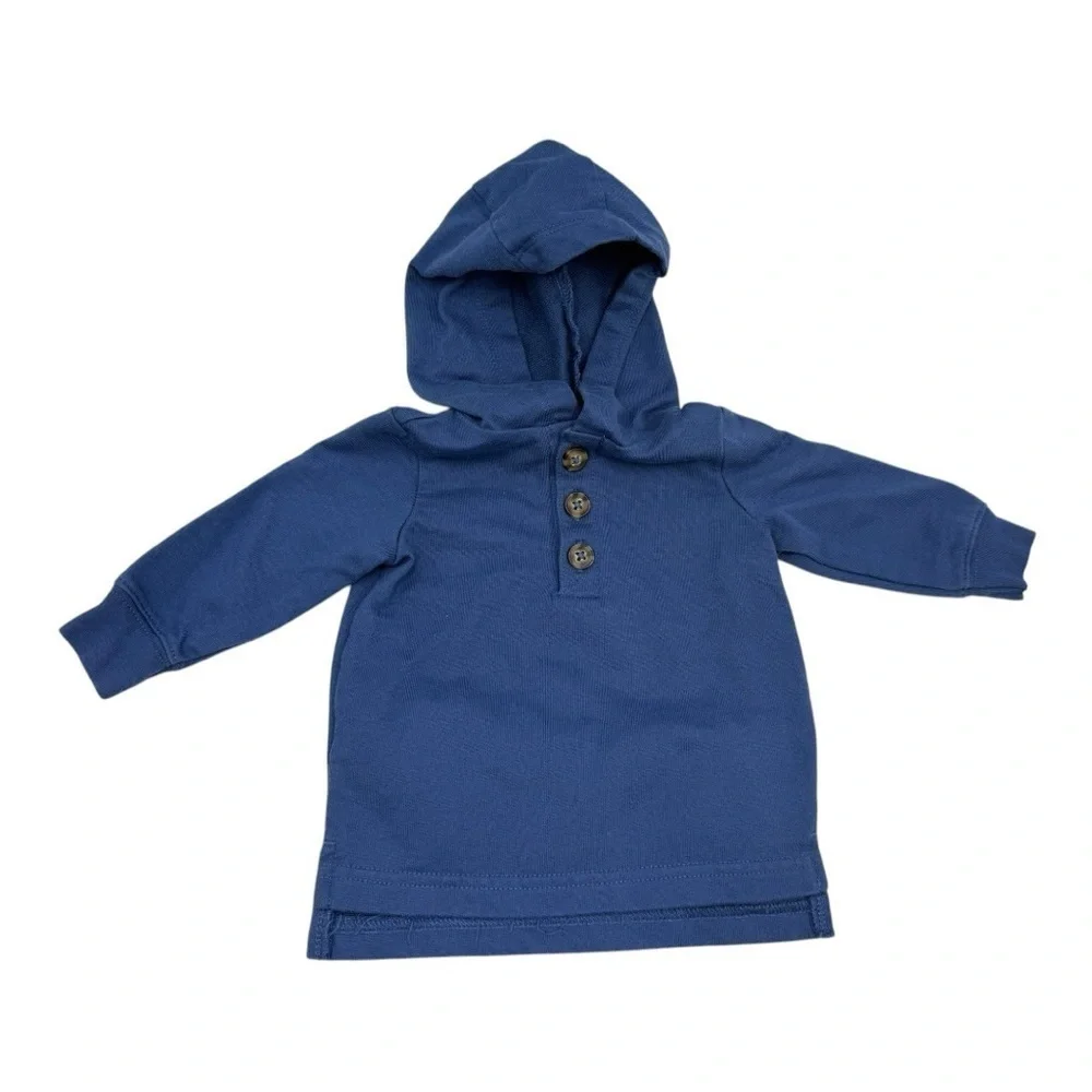Carter’s Blue Hoodie and Gray Whale Print Pants Set